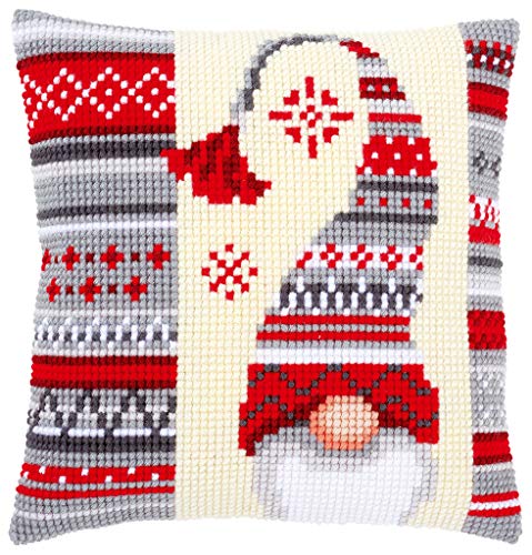 Vervaco de 0156878 Stick Paquete para cojín de Punto de Cruz pre-Impreso, algodón, Blanco, 40 x 40 x 0,3 cm