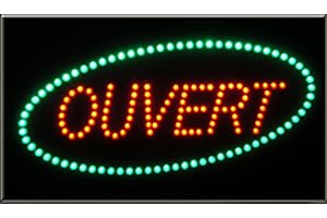 ADE LIGHT Enseigne lumineuse à LED Ouvert rouge/vert 60x30x2.5cm