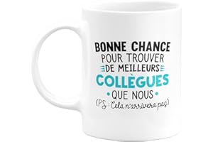 quotedazur Cadeau Collègue De Travail - Cadeau Départ Homme, Femme, Chef, Stagiaire, Départ Retraite, Merci, Remerciement - Idée Cadeau Original, Humour, Drôle, Rigolo - Mug Tasse Café Thé Pas Cher