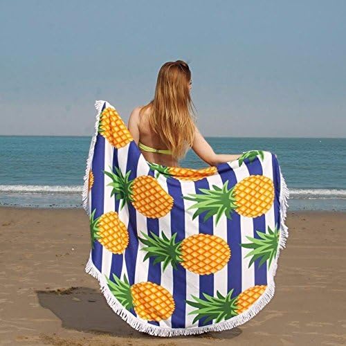 SHATAN TOWEL Sun Bathing in The Summer Sun Round Beach Towel Yoga Mat Stamp-Su Towel Beach Mat Yoga Mat Towels 150X150Cm