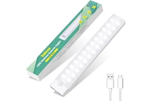 TAILCAS Lampe de Placard, avec Détecteur de Mouvement, Rechargeable par USB, Éclairage D'armoire à Capteur de Cuisine, Dimmable Lumière de Placard, Veilleuse Enfant pour Armoire, Escalier, Couloir, Sans Fil