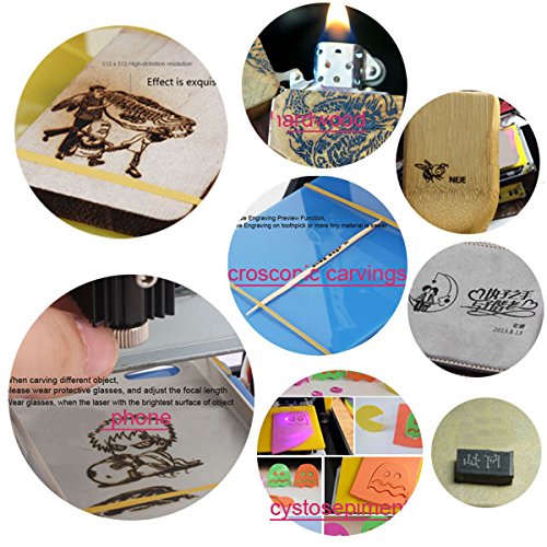 Graviermaschine, WER 1500mW DIY USB Laser Graviermaschine mit Rapid Speed für MacWin xpwin7win8win10APP für iPhoneiPadiPod touch und für Android Handy - 7