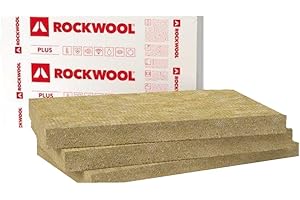 4HOME&WORK Rockwool Rockmin Plus Steinwolle Platten Trennwand Dämmung Isolierung λ-0.037 - 50 - 100mm (braun, 100mm - 6,10m²)
