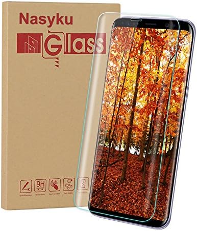 Galaxy S8 Screen Protector, Nasyku S8 Full Coverage Tempered Glass Screen Protector [9H Hardness] [Bubble Free] [Anti-Fingerprint] HD Display Protection Film for Samsung Galaxy S8 (Transparent)