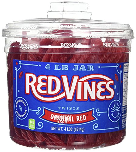 Red Vines Red Original Licorice Twists, 64-Ounce Tub