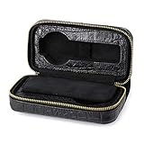 Krokoprägung Leder Uhrenbox, Aufbewahrungstasche, Zwei mechanische Uhrentaschen Tragbare Reiseuhr Schmuck Display Aufbewahrungsbox