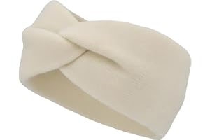 ‎STYLEBREAKER styleBREAKER Damen Feinstrick Stirnband mit Twist Knoten Detail | weiches elastisches Haarband | warmes Einfarbiges Kopfband für Herbst und Winter, Farbe:Creme