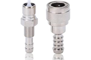 KIMISS 2pcs Fuel Hose Connector Steel Fuel Line Connectors Male Female 3B2 70250 1 Outboard Fuel Connector Diesel Fuel Line Connectors for 2/4 Stroke Engine 5HP to 90HP Metal Alloy