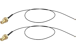 FFutheda 2 st U.FL IPX MHF4 till RP-SMA hona skottmontering WiFi-antenn förlängningskabel 0,81 mm koaxial pigtailkabel 30 cm