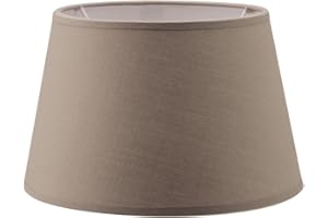 HOME SWEET HOME COLLECTION Home Sweet Home Abat-jour en tissu ROND, taupe | 20 x 15 x 13 cm | Peut être utilisé avec une lampe de table | Convient pour le salon, la salle à manger