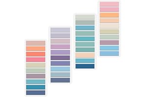 CICILIAYA 800 Pcs Page Markers Sticky Index Tabs,Transparent Sticky Notes,Morandi Book Page Tabs Index Tabs, Writable and Repositionable Flag Tabs Stickers for Book Markers (800pcs)