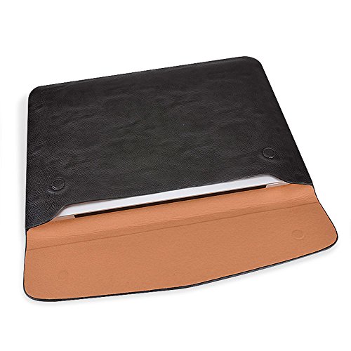 KALIDI Einfache Umschlagart 13.3 Zoll Laptop Leder Schutzhülle Tasche mit Magnetverschluss für MacBook Air 13.3 Zoll/Macbook Pro Retina 13.3 Zoll(Ohne Hardware) schwarz - 3