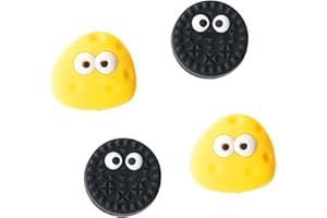 Viwind Thumb Grip Caps Compatible con Nintendo Switch/OLED/Switch Lite,Silicona Suave Joy-con Joystick Grip Cute 3D Analog Stick Cover-Cheese