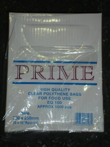 2000 x Clear Poly Bags (8" x 10") (100g)(Free P&amp;P on all products)