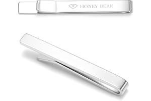 HONEY BEAR 4/5/5.4/6cm Krawattennadel Krawattenklammer für Herren Tie Clip Hemd Business Hochzeitsgeschenk 1.57"/1.97"/2.12"/2.36"