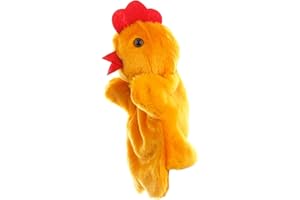 GCROET Gants de marionnettes interactifs Puppets à Main Mignon Animaux en Forme de peluchez Amis en Peluche Animaux pour garçons et Filles, Poulet en Peluche Animal à Main, mariettes à Main en
