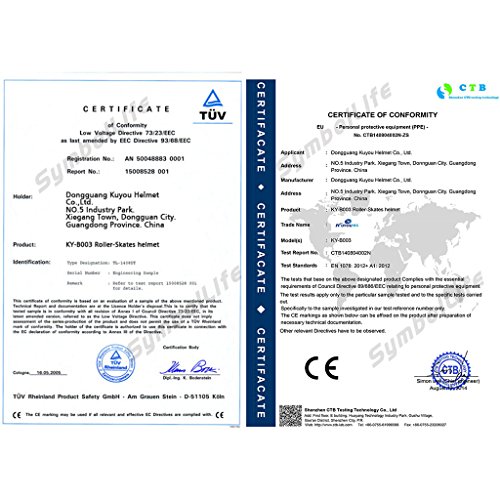 SymbolLife BMX / Skate / Motorroller Helm fahrradhelm motorroller helm Zyklus / Bike / Scooter / Skatehelm CE EN1078 TÜV Zulassungen - 9