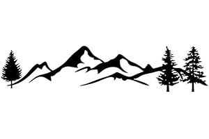 LLWQUANZSS CHENGSE Sticker de Carro, SUV RV Camper Offroad 1 Pieza 100cm Negro/Blanco árbol montaña decoración de Coche Pet Reflectante Bosque Coche Pegatina calcomanía - Negro - 100.8×20.4cm/39.69×8.03inches