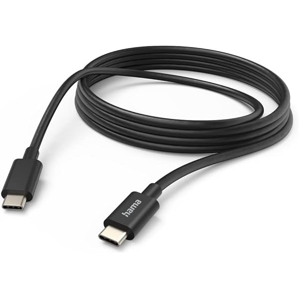 Hama 00187273 Charge/Data Cable USB-C to USB-C, 3 m, Black 