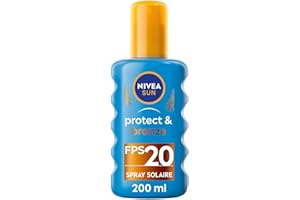 NIVEA SUN Spray solaire activateur de bronzage Protect & Bronze FPS 20 (1 x 200 ml), huile solaire avec protection UVA/UVB pour un hâle naturellement bronzé