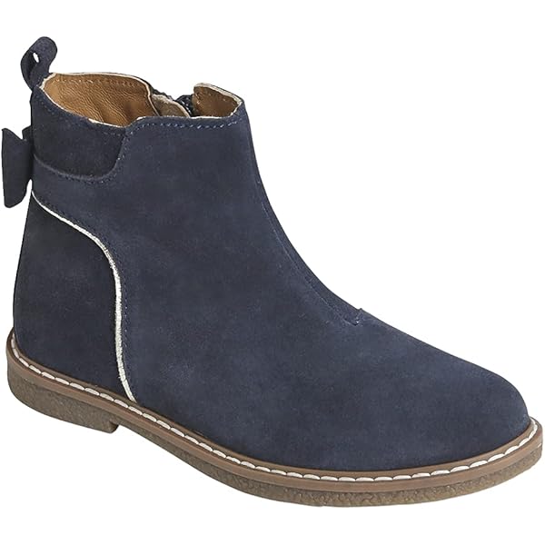 Boots Enfant Fille Cuir à Noeud Fantaisie - Noir Imprimé