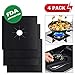 Produktbild 4-Pack G-Hawk® Reusable Gas Stove Burner Covers,Antihaft Kocher Brenner Zwischenlagen Gas Reichweiten-Schutz für Küche FDA genehmigt,Doppelte Stärke, Schneidbar, Spülmaschinensicher, Einfach zu Säubern 10.6 "x 10.6"