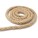 10 M/32 Feet 4-Ply Natural Strong Hemp Rope Thick Jute String Craft Twine for DIY &amp; Arts Crafts, Christmas Gift Packing, Gardening and Recycling (10mm)