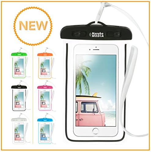 Naruba Media IPX8 Waterproof Case, Waterproof Case Bags for Documents, Credit Cards, Mobile Phones to 6 inch für|strand aktivitäten| Water sport| joggen| Kajaken etc