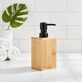 Deconox Bambu Sıvı Sabunluk | Ahşap El Sabunu, Losyon ve Şampuan Dispenseri | Modern Banyo, Mutfak ve Lavabo D&uuml;zenleyici (255