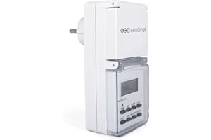 SCS Sentinel - HCN0082- Prise programmable électronique extérieure hebdomadaire 230V - Charge Maximum 16A ou 3600W, Blanc