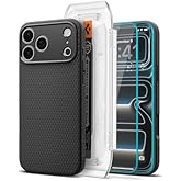 Spigen iPhone 17 Pro Max ince Kılıf Liquid Air Hava Kanalı Teknolojisi&trade; Askeri Sınıf Koruma Matte Black Dokulu Y&uuml;zey Kapak - 