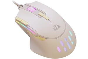 ZIYOU LANG M2 Wired Esports Gaming Mouse RGB Adjustable 12800 High DPI, LED Backlit 9 Programmable Buttons with Macro Recording Side Buttons PC Gaming Mice, Honeycomb Shell Design for PC Laptop MAC