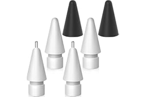 SIXFU Apple Pencil Tips - Precise Control Fine Point Tips for Apple Pencil 2 & 1st Gen iPencil (6 Pack)
