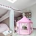 Produktbild Outdoor Innen Princess Castle Play Zelten, shayson groß Playhouse Kids mit warm Weiche Decke Smile Zelt Licht, 40 Lichter, 6 Mitte Hang Star LED-Licht, 6 große Small Star Star LED Licht für Festival Fairy Princess Castle Zelt, neuestes Design, extra große Räume - play house tent single(pink)