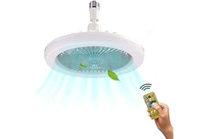 LOHOOM LED Bedroom Aromatherapy Fan Light, 3 in 1 Remote Control Ceiling Fan with Lights and Aromatherapy Enclosed Low Profile Fan Light Dimmable Fan Light for Living Room, Bedroom, Kid's Room (Gray)