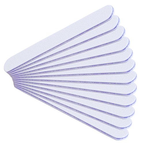 NAILFUN 12 White/Purple Nail Files - Grit 80/80