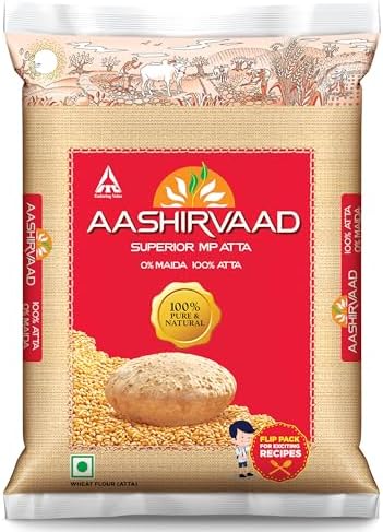 Aashirvaad Superior MP Atta, 1kg, 100% Whole Wheat Flour, 0% Maida