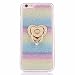 Produktbild MUTOUREN iPhone 5C Schutzhülle Case Handyhülle TPU Silikon Weich Soft Transparent Zurück Cover Bling Glitzer Glänzend Handytasche Durchsichtig Kristall Anti-Kratzer Handy Schale Tasche Bumper für iPhone 5C-Bunt