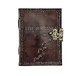 Pranjals House Leather Journal Diary With Engraved Journey Brown 7 x 5 Inch