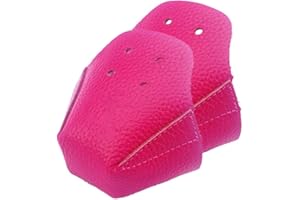 CACACOOK Protectores de puntera de piel sintética con 4 agujeros para patín – Resistente al desgaste, puede reducir la amortiguación, 1 par