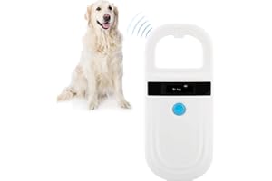 Honiwu Tierchip Lesegerät, Haustier ID Leser, Haustier Mikrochipscann, Wiederaufladbare Handheld Leser Haustier Tag Anzeige für ISO 11784/11785, FDX-B und EMID, Haustier Tag Scanner für Tier