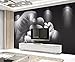 Produktbild HHCYY Benutzerdefinierte 3D Tapete Hand Gezeichnet Schwarz Und Weiß Faust 3D Tv 3D Hintergrund Wand -400cmx280cm