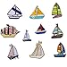 Produktbild Set von 10 Pcs Segelboot Sew auf Patch Badge Tasche hat Hosen Aufnäher