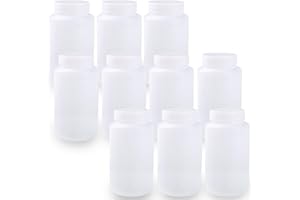 LEPEVNEY 1000ml/34oz Plastic Bottles Lab Chemical Reagent Bottle - Wide Mouth, Secure Sample Sealing, Liquid Storage Container 10 Pcs