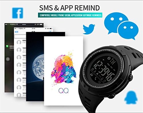 Diadia SKMEI Waterproof Android 4.3 Wrist Band Bluetooth4.0 Smartwatch Phone Mate Android IOS Wristwatch for Anrioid iOS/Iphone/Samsung,etc .Gifts and Toys for Dad,Kids (Black)