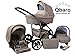 Lux4Kids Q Baro Pram & Pushchair Travel System (car seat & adapter, raincover, mosquito net, swivel wheels; 9 colors) 08 Beige