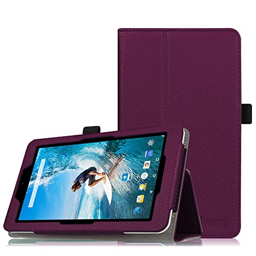 Fintie Odys Vito 7 Hülle Case - Slim Fit Folio Kunstleder Schutzhülle Cover Tasche mit Ständerfunktion und Stylus-Halterung für Odys Vito 17,8 cm (7 Zoll) Tablet-PC, Lila