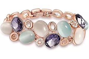 Shining Diva Fashion Latest Stylish Rose Gold Austrian Crystal Bracelet For Women And Girls (11942B), Free