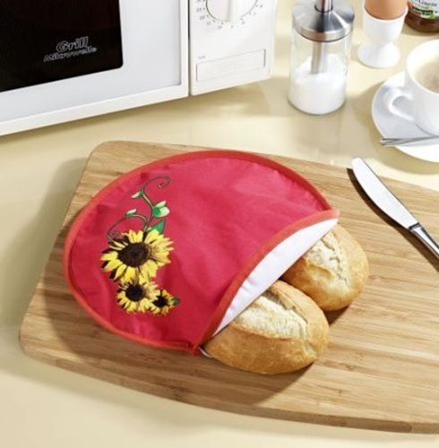 GKA Mikrowellen Brötchenwärmer Brötchentasche Aufwärmkissen Brötchenbeutel Thermo Sonnenblume