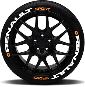 Tyre Tattoo 3D Premium & Unique Rubber Tyre Stickers Kit (4 Tyres)_for Renault Cars & SUVs